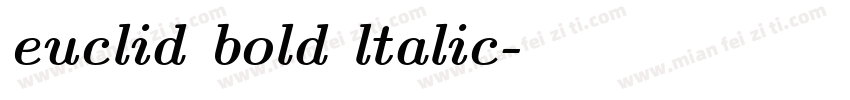 euclid bold ltalic字体转换